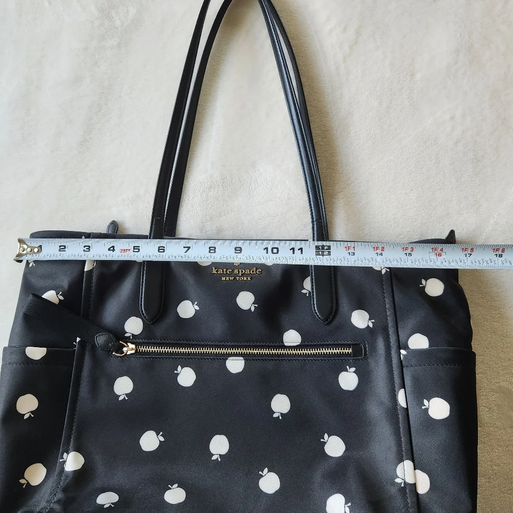 RESERVED: Kate Spade Black and White Apple Tote - Teacher Tote - Picture 14 of 16